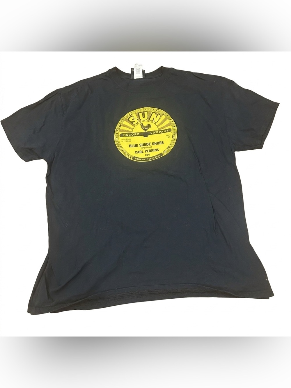 Sun Records Shirt 2XL XXL Black Graceland Elvis Blue Suede Shoes Carl Perkins